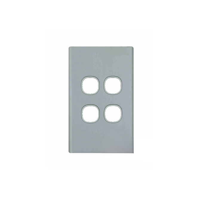4 Gang Switch Panel Aluminium