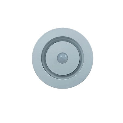 LUMIXOR WHITE FRAME ROUND MODERN LED WARM WHITE RECESSED STEP LIGHT WITH SENSOR