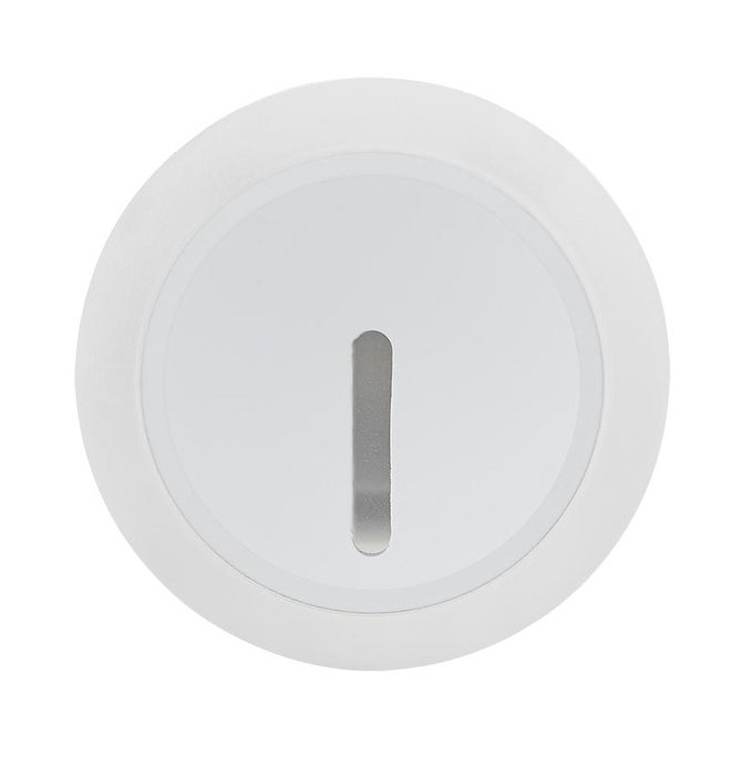 WEPOE WHITE FRAME ROUND MODERN LED TRI-COLOURS RECESSED STEP LIGHT NON-SENSOR