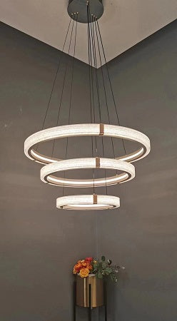 3 Rings Small Hanging Halo Chandelier Modern Ceiling Pendent Light