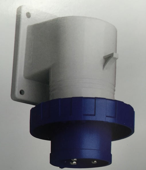 Surface mounting inlets IP67 240v 32amp 2P+E