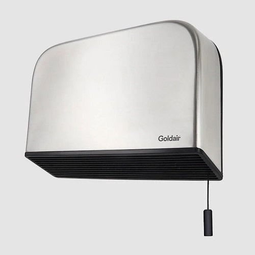 GBH550 Fan Heater Stainless Steel, 2 Heat Setting: 1000W/2000W
