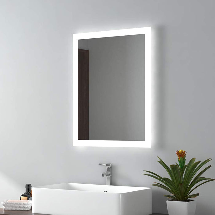 White Frame 3 Light Color 600*700 Led Mirror Light