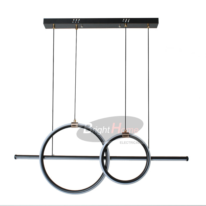 Double Ring Modern LED Horizontal Pendant Light