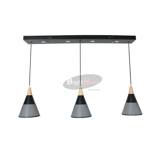NORDIC 3 heads White Cover LED Horizontal Pendant Light