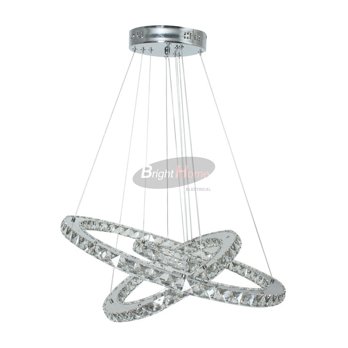 LILI Cross Ring Shining Crystal Halo Small Pendant Light