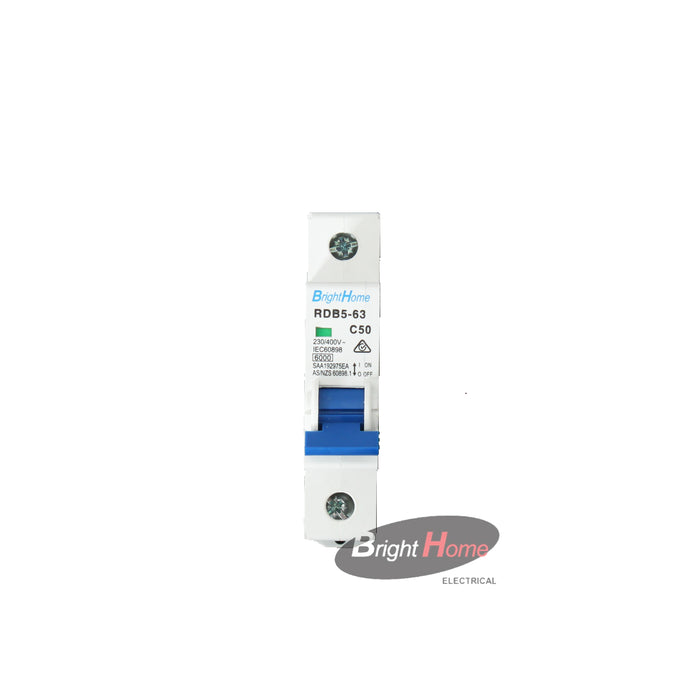 C50 MCB single pole 50A 230/400VAC