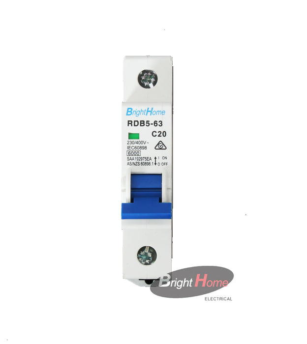 C20 MCB 1P 20A 230/400VAC