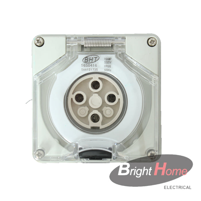 IS56 Socket 4 round pin 16A 500VAC IP66