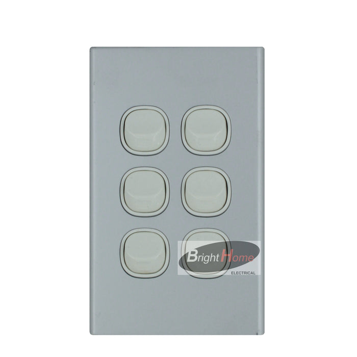 6 Gang Switch Aluminium