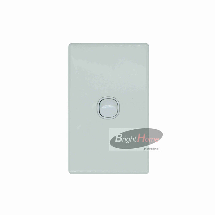 Slim 1 Gang Switch White base White cover