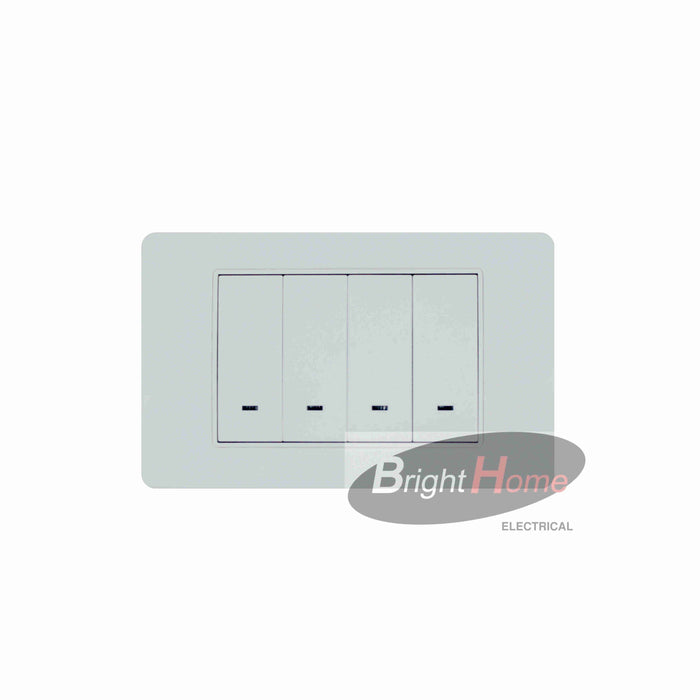 Titan 4 Gang Switch White