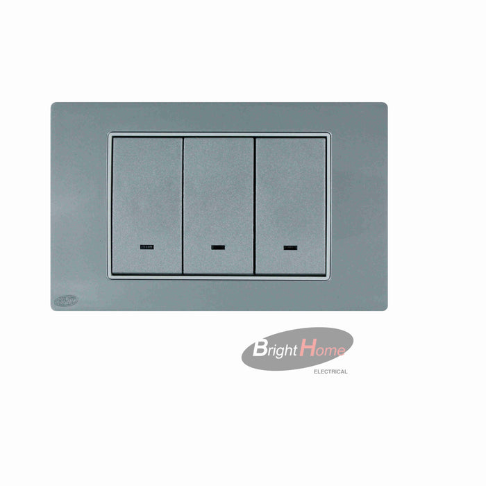 Titan 3 Gang Switch Aluminium