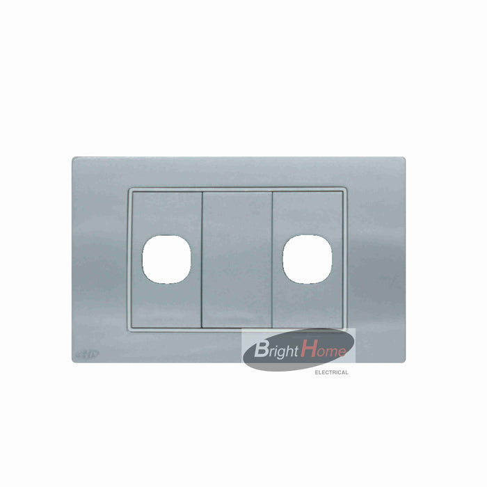 Titan 2 Gang Swtich Panel Aluminium