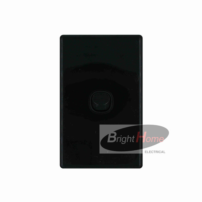 Slim 1 Gang Switch Black base Black cover