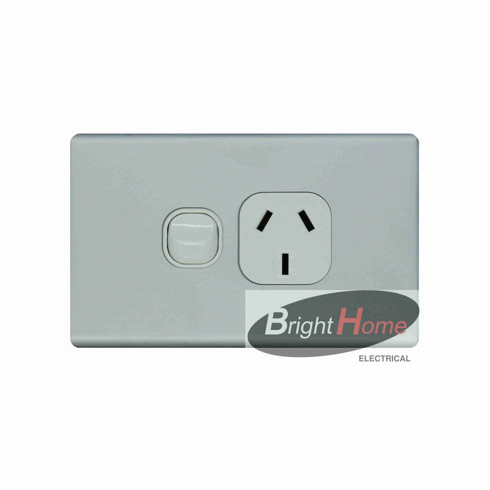 Single Powerpoint Horizontal Aluminium