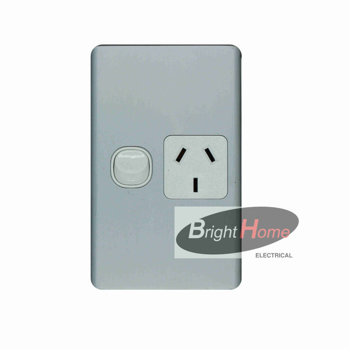 Single Powerpoint Vertical Aluminium