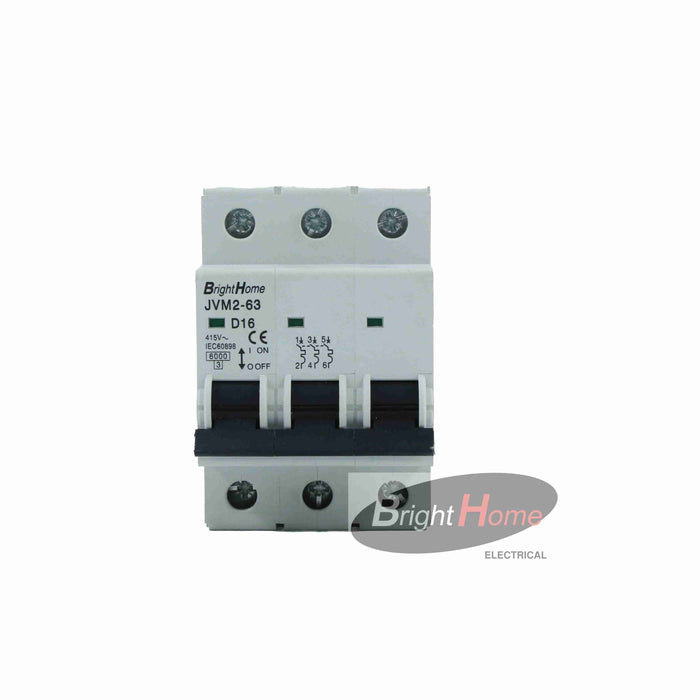 D16 MCB 3P 16A 415VAC