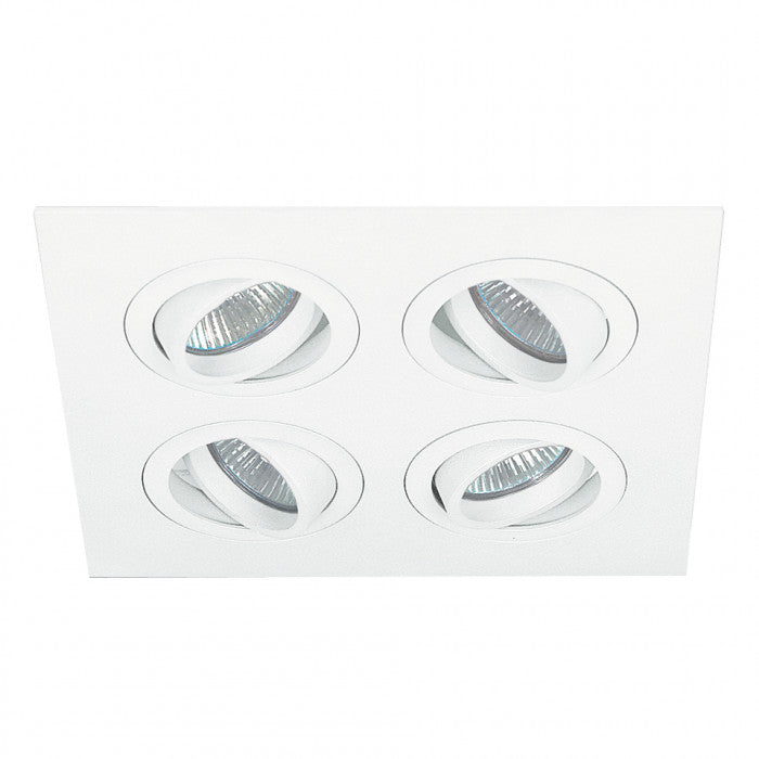 SU-SV-STLT4 MR16 Quardruple Architectural Downlight SI/WH Frame Only