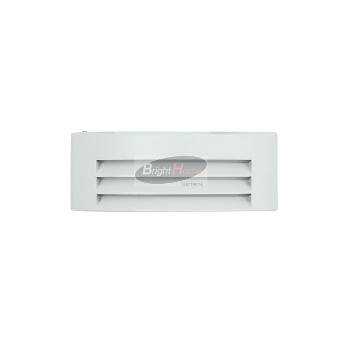 PIA White Horizontal Grid Design Exterior Outdoor Light E27
