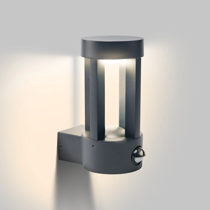 LED Wall Light with Motion Sensor – 5.5W, 3000K Warm White, Die-Cast Aluminum & Opal PC, IP44 Rated