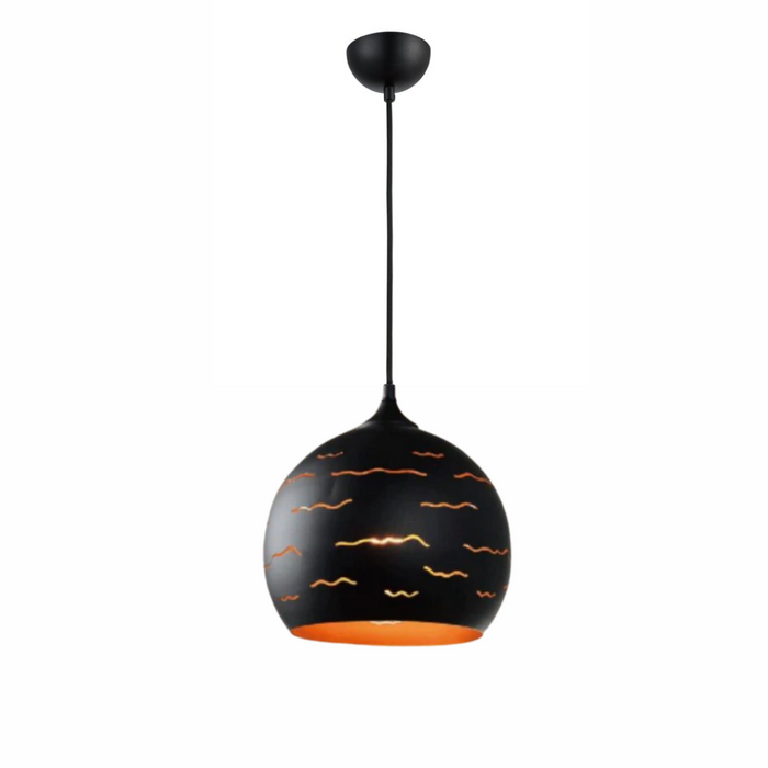 BRILLIANCE Black Metal Industry Design LED Pendant Light