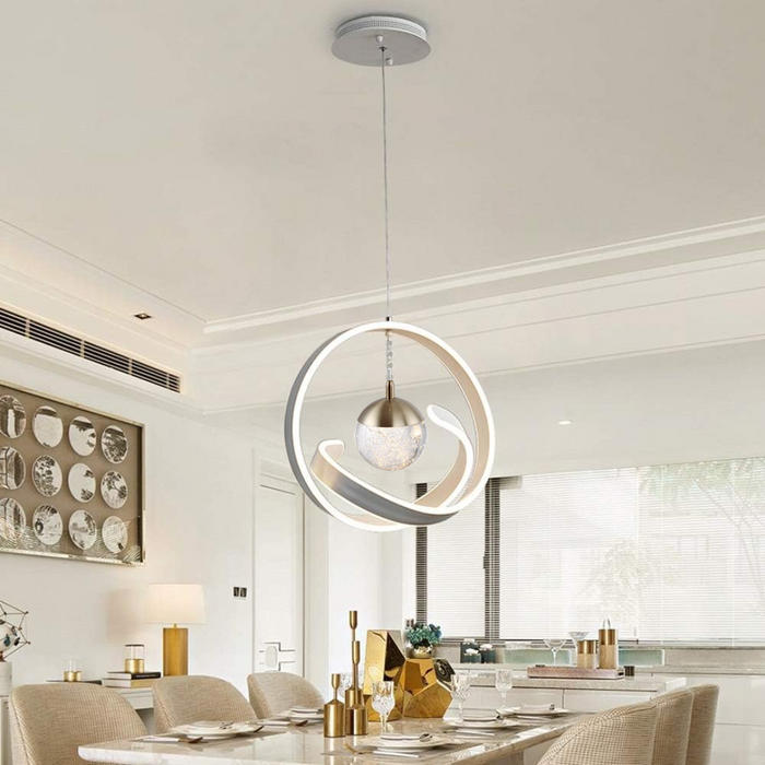 Lunar Eclipse Led Pendant Light White