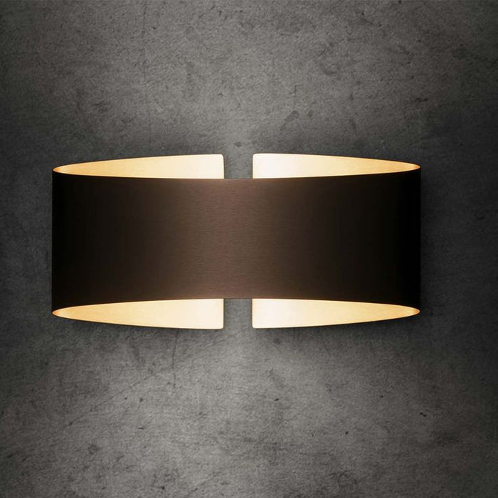 Double Black Circle LED Wall Light E27