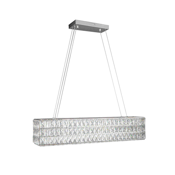 LED Contemporary Crystal Stainless Steel Pendant Light