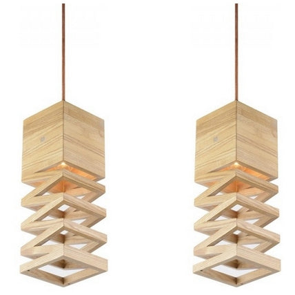 CAGE Wooden Cover LED Pendant Light
