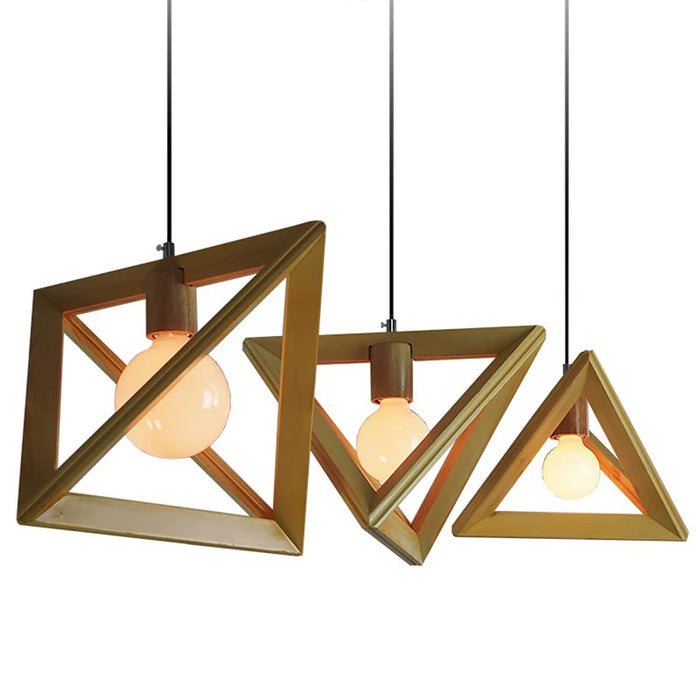 Gold LED Modern Design Polygonal Pendant Light