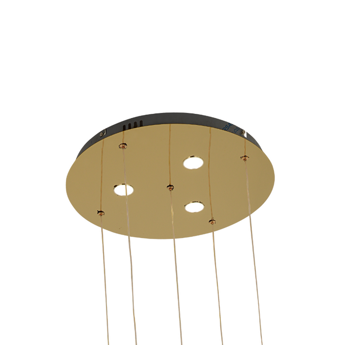 LOTUS LEAF Modern Acrylic 5 Head LED Pendant Light Golden