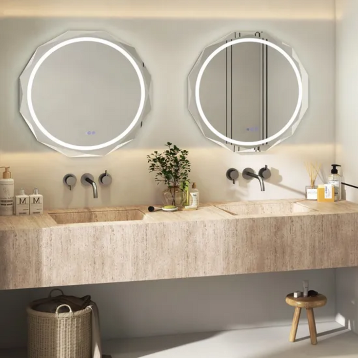 Prisma 800 LED Mirror 16-Sided, Motion Sensor, 3-Color Light & Defogger