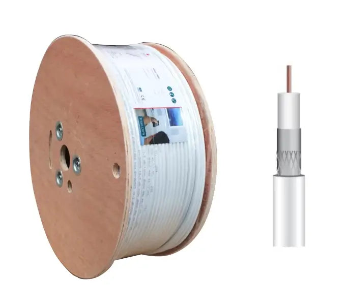 RG6 TV cable White 152m