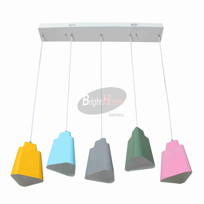 MACARON Colour 5 Head LED Pendant Light