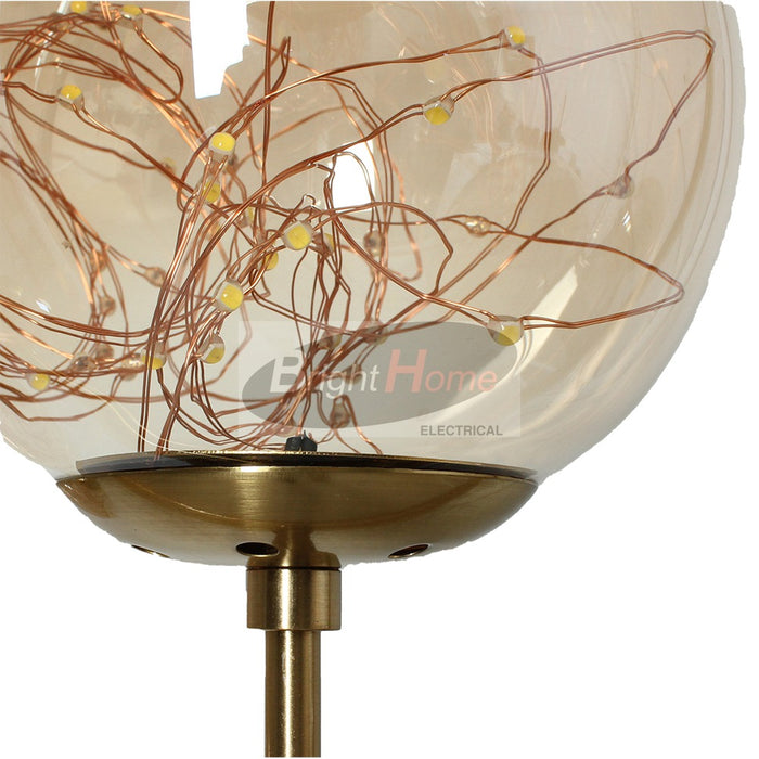 SHINEX LED Pendant Light Antique Brass Luxury Gold