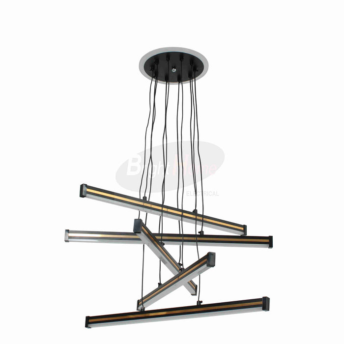 CD20521ASW4 Three-Dimensional Stacking Black Modern LED Pendant Light