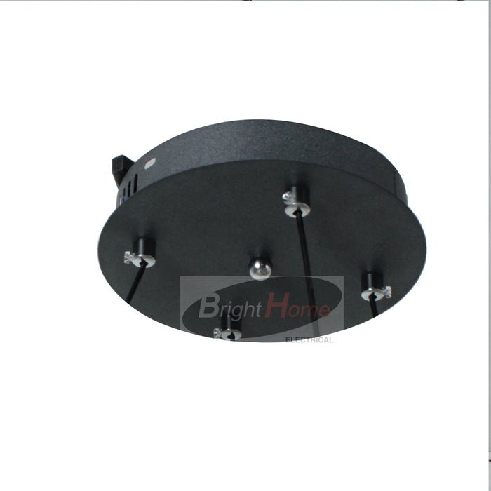 CD20123ABW4-R LED Round Black  Horizontal Pendant Light