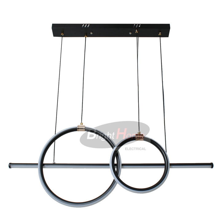 Double Ring Modern LED Horizontal Pendant Light