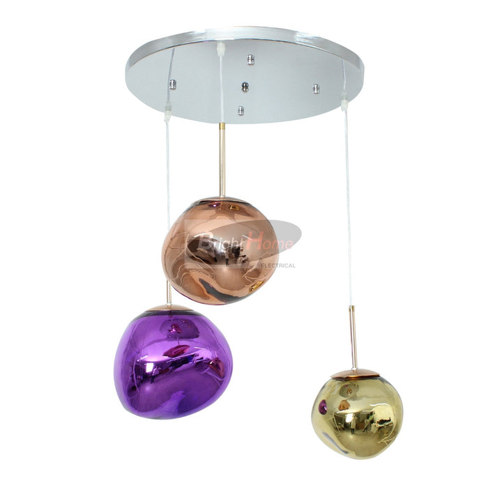 CD103-5848/3 3 Head Round  Modern Design  Colorful LED Pendant Light