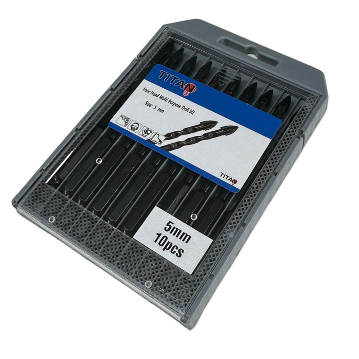 Titan 4 Head Multi Purpose Drill Bit 5mm 10pcs Per Pack