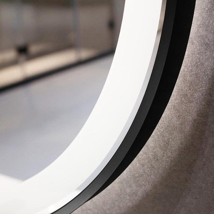 Modern LED Bathroom Mirror with Black Frame