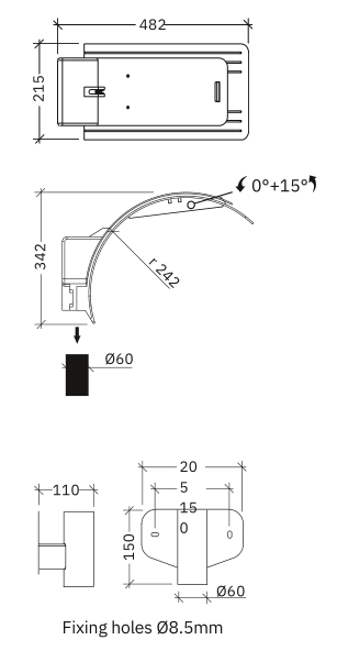 SU-Arc Road 8 Metre Optics Lantern Head-F60382-R8