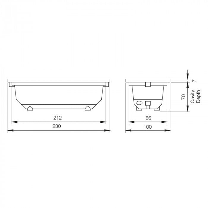 SU-C3009 Louvre Recess Brick Light WH/BL