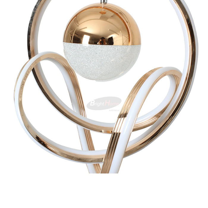 AURAWALL Gold Circle LED Modern Design Pendant Light Golden