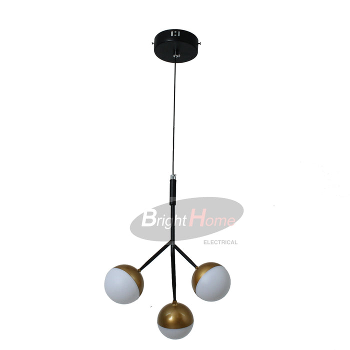 CD20115SSY6-3 Gold Black LED Pendant Light/Chandelier