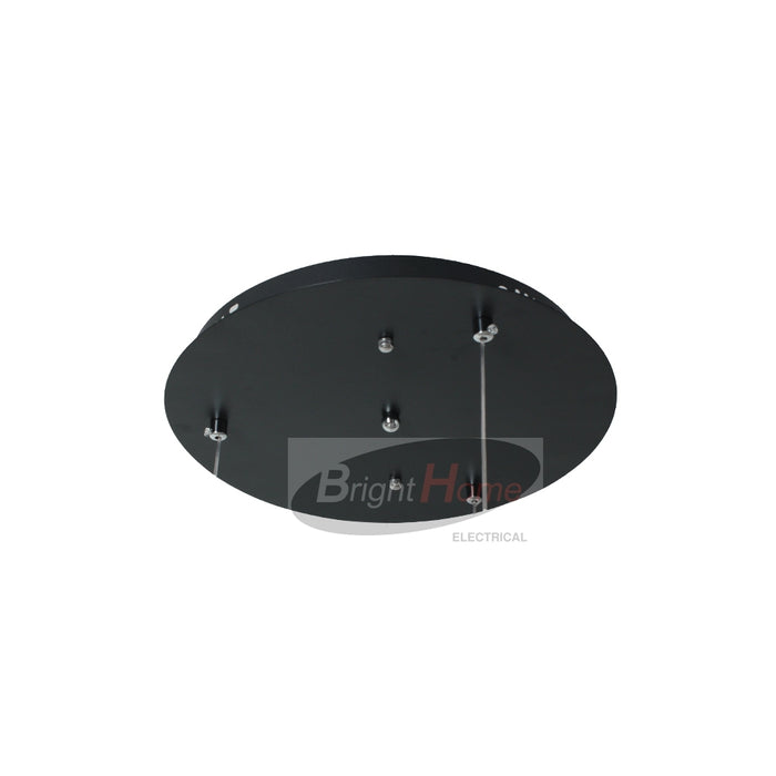 RING 3 Heads Round Black Vertical Pendant Light