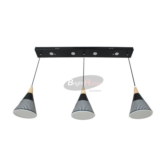 NORDIC 3 heads White Cover LED Horizontal Pendant Light