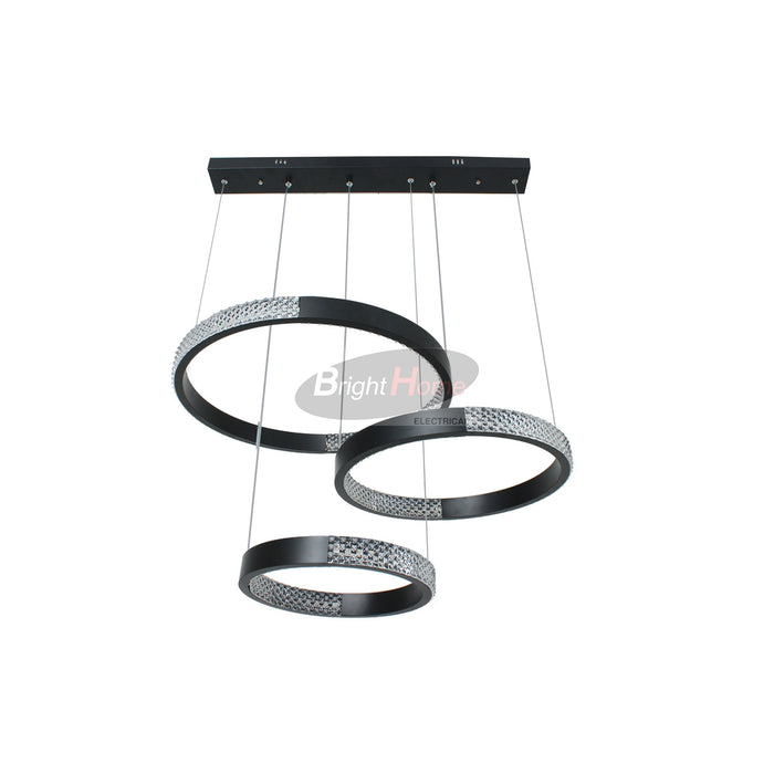CD20424CBW6 Modern Luxury Ring Chandelier Modern Minimalist Lamps Three  Ring Pendant Light LED