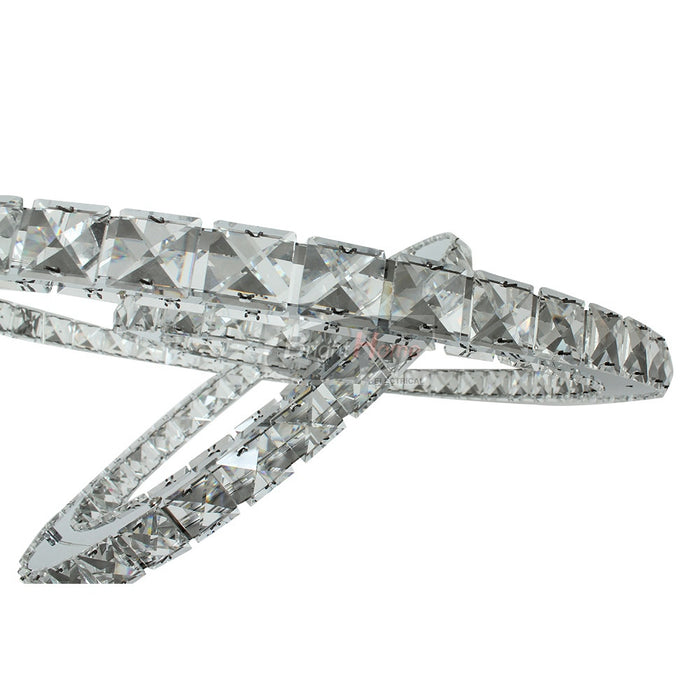 LILI Cross Ring Shining Crystal Halo Small Pendant Light